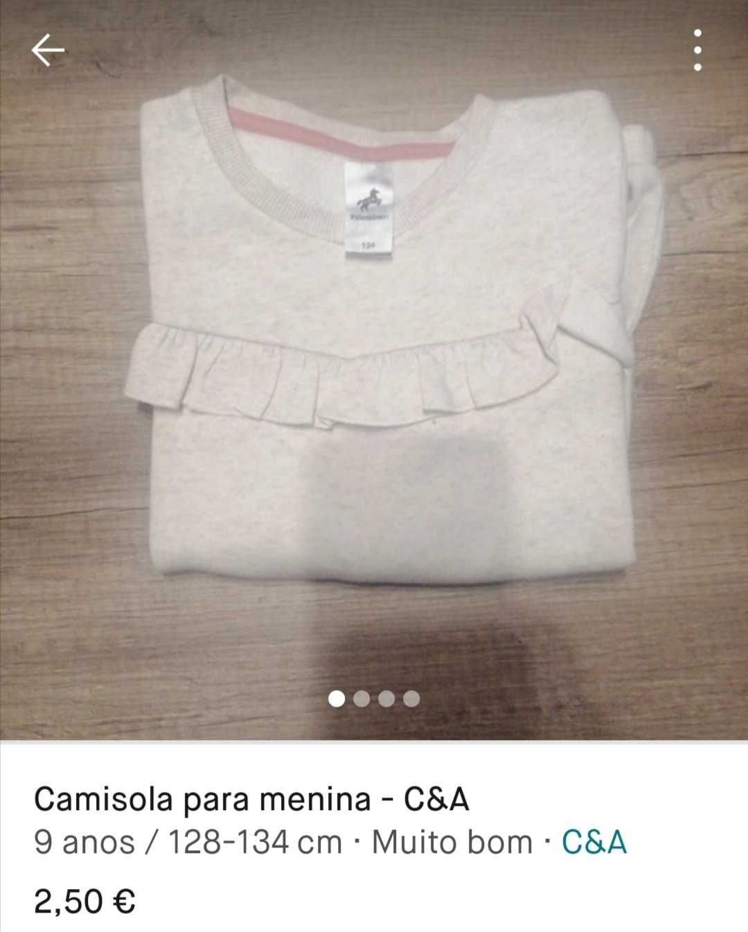 Camisolas para menina - várias marcas/tamanhos