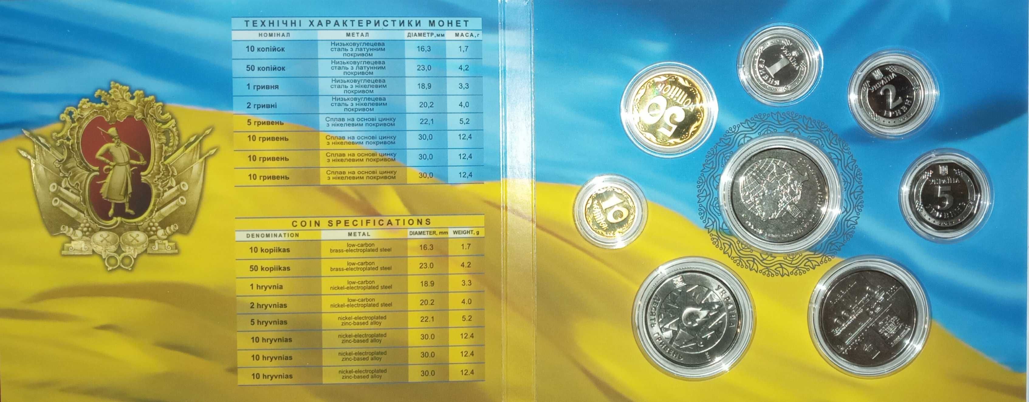 Колекційні набори Монети України 2019, 2020, 2021 років