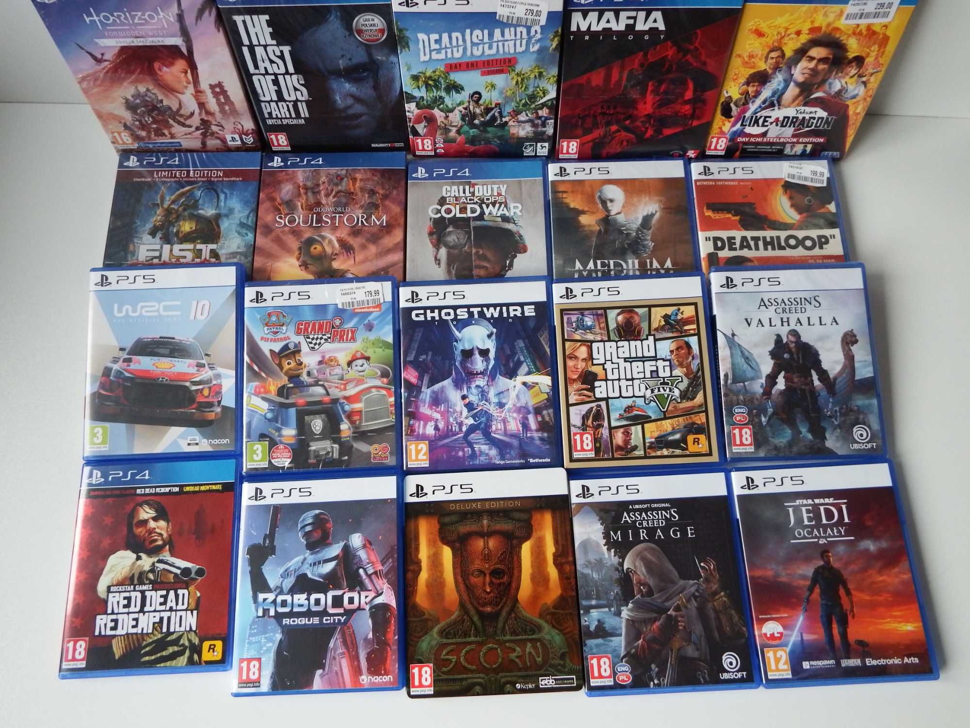 PS5 PS4 SCORN Robocop Mirage RDR Remake GOW RAGANROK same HITY !