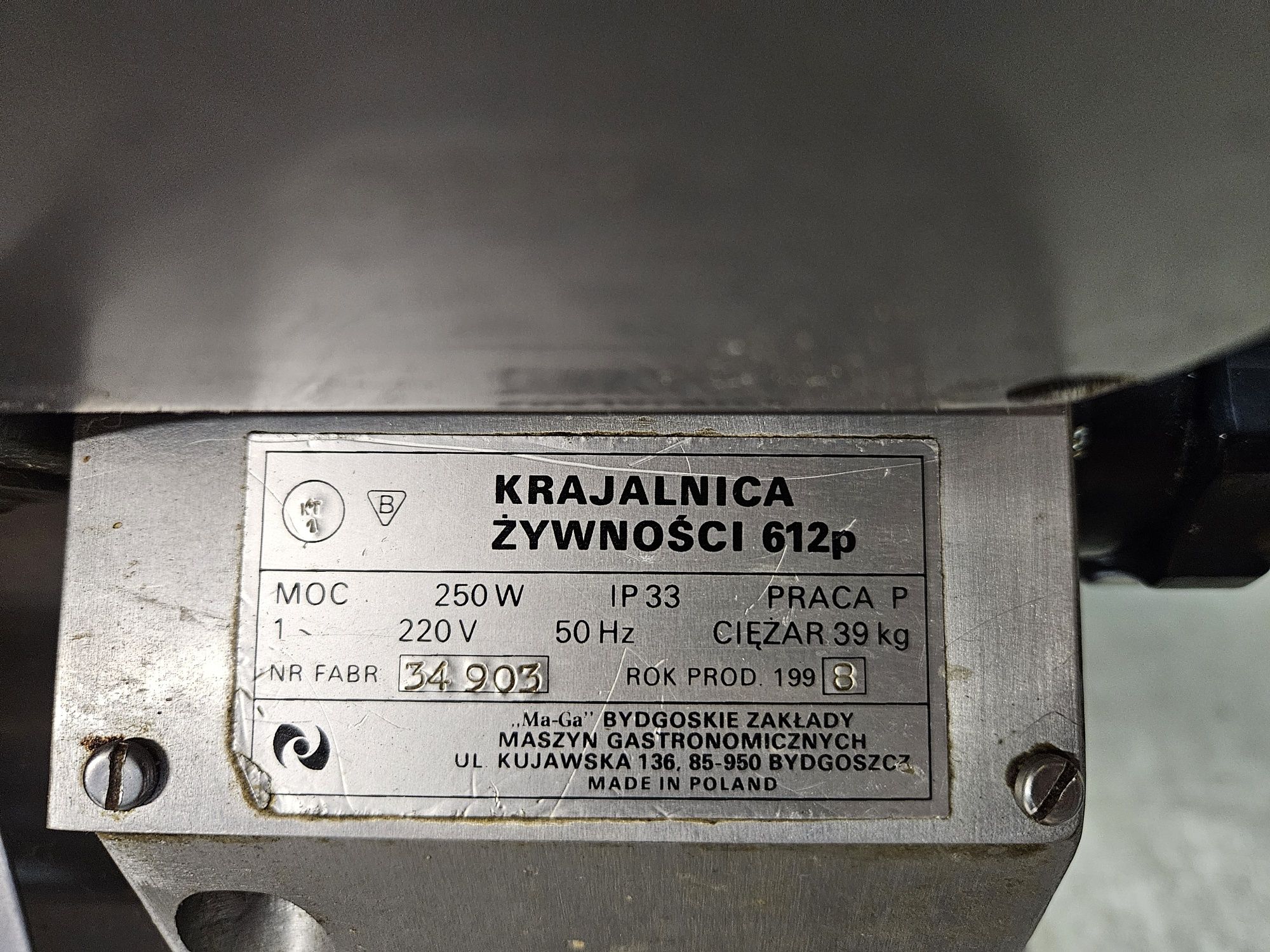 Krajalnica sklepowa duża do wędlin MaGa 612p