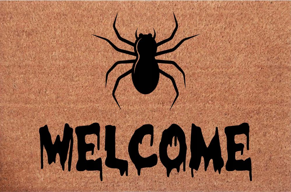 Wycieraczka kokosowa pod drzwI Halloween Pająk Welcome