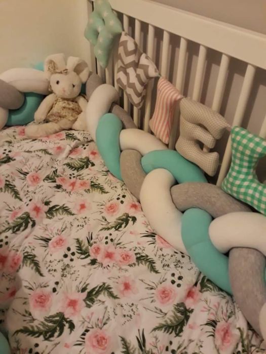 Napis miekki z materialu dla dziecka niemowlaka do lozeczka  Anielka