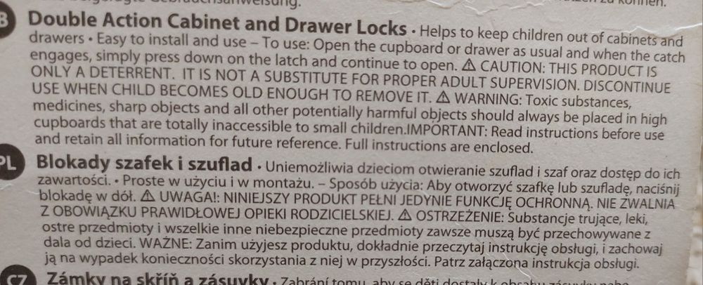 Blokady szafek I szuflad