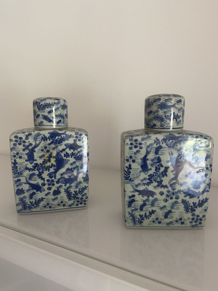 Frascos de ceramica decorativos