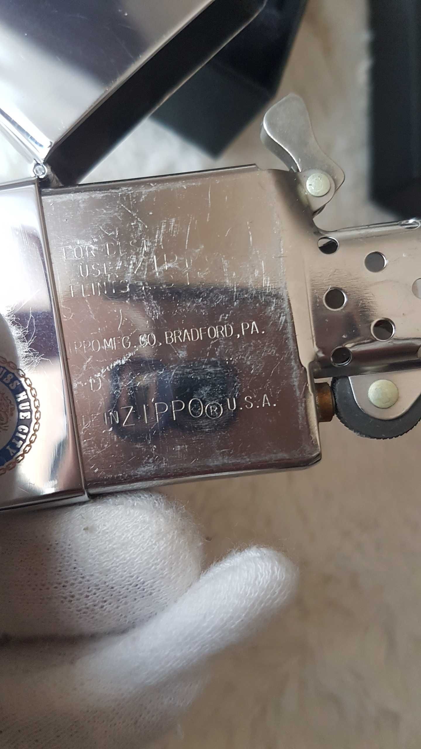 Zapalniczka Zippo. USS Hue City CG 66  1993r.