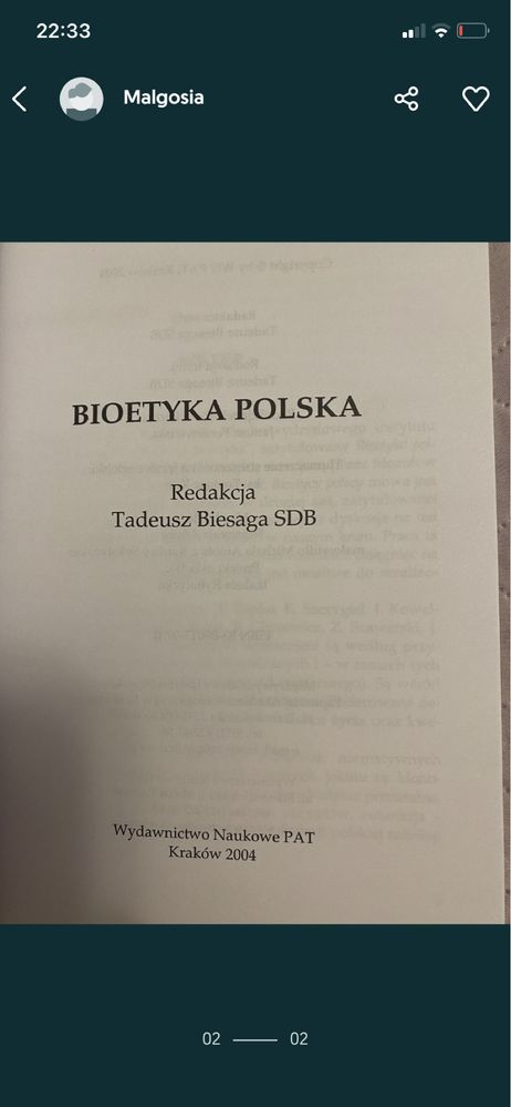 Bioetyka polska.  Studia z bioetyki 2.