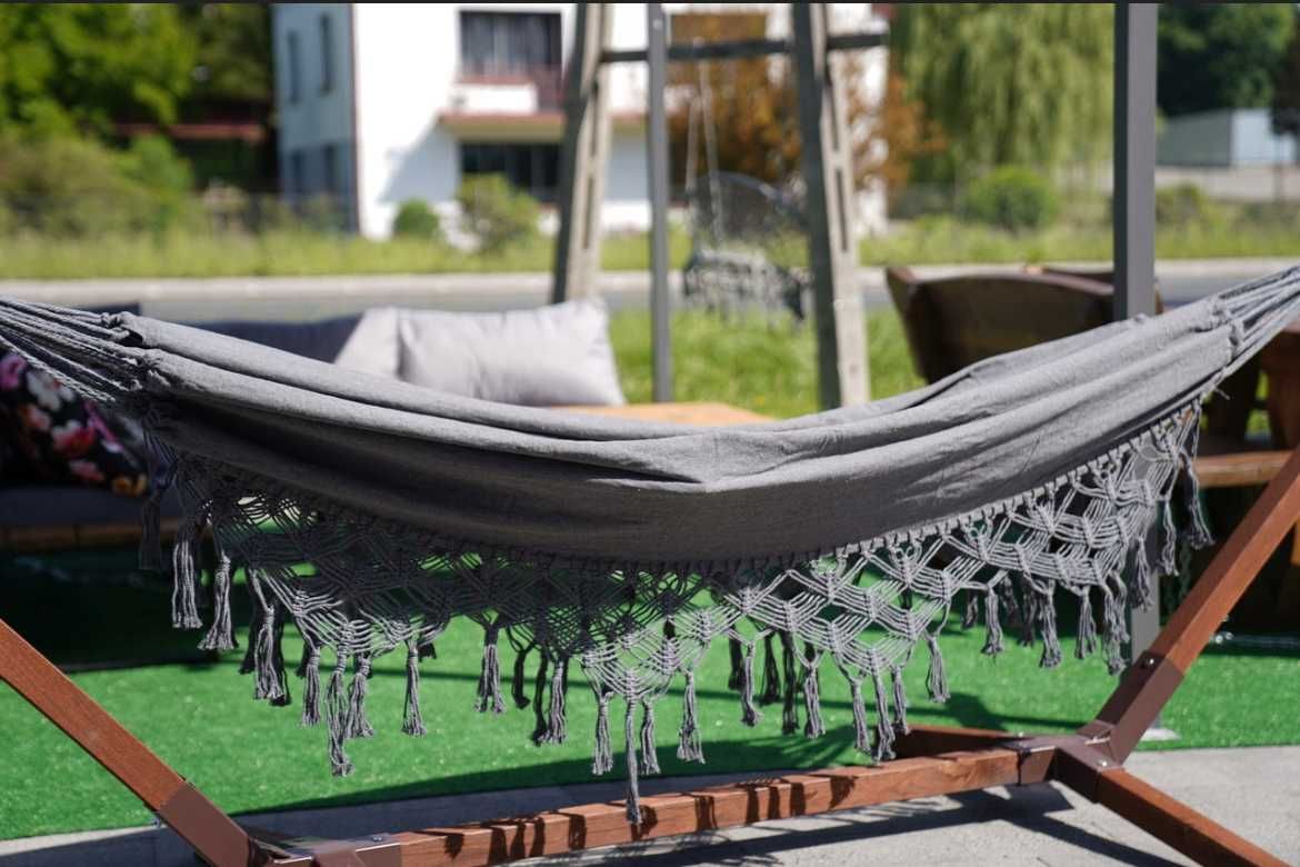 Hamak BOHO huśtawka odpoczynek turystyka ogród - idealny na relaks!