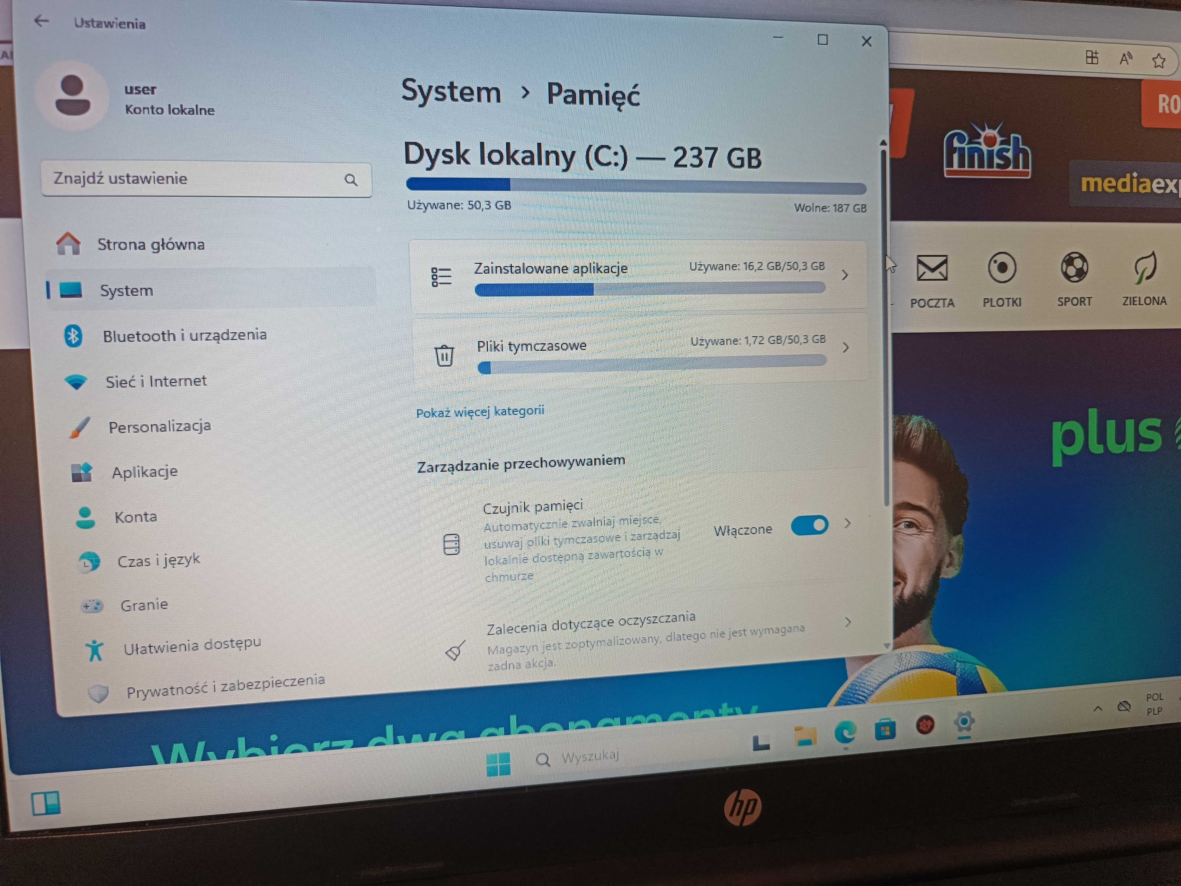 Laptop HP 15s i3-1115G4 3.0 Ghz/ 12/256 GB SSD Win11 Pro, Full HD