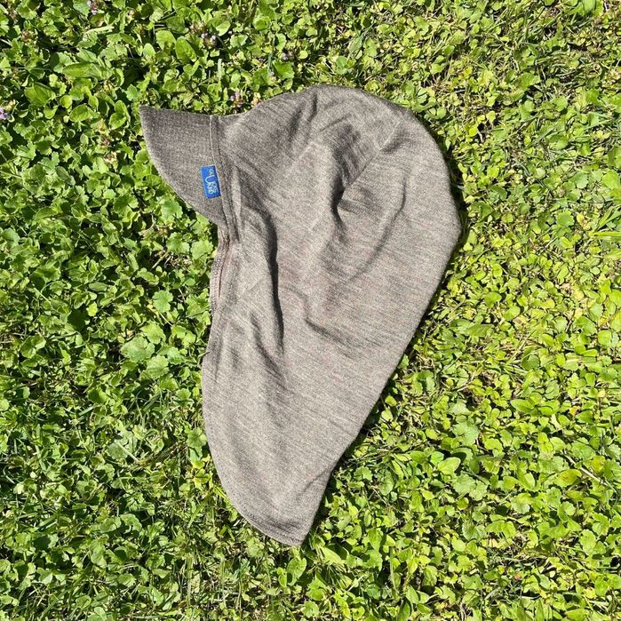 Czapka merino z jedwabiem na lato Glückskind brazowa r.M 6-18msc
