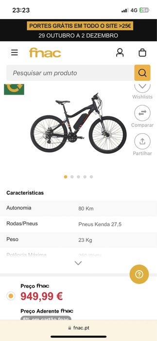 (SEMI-NOVA) Bicicleta eletrica Wayscral E200 ( AUTONOMIA DE ATE 80KM)