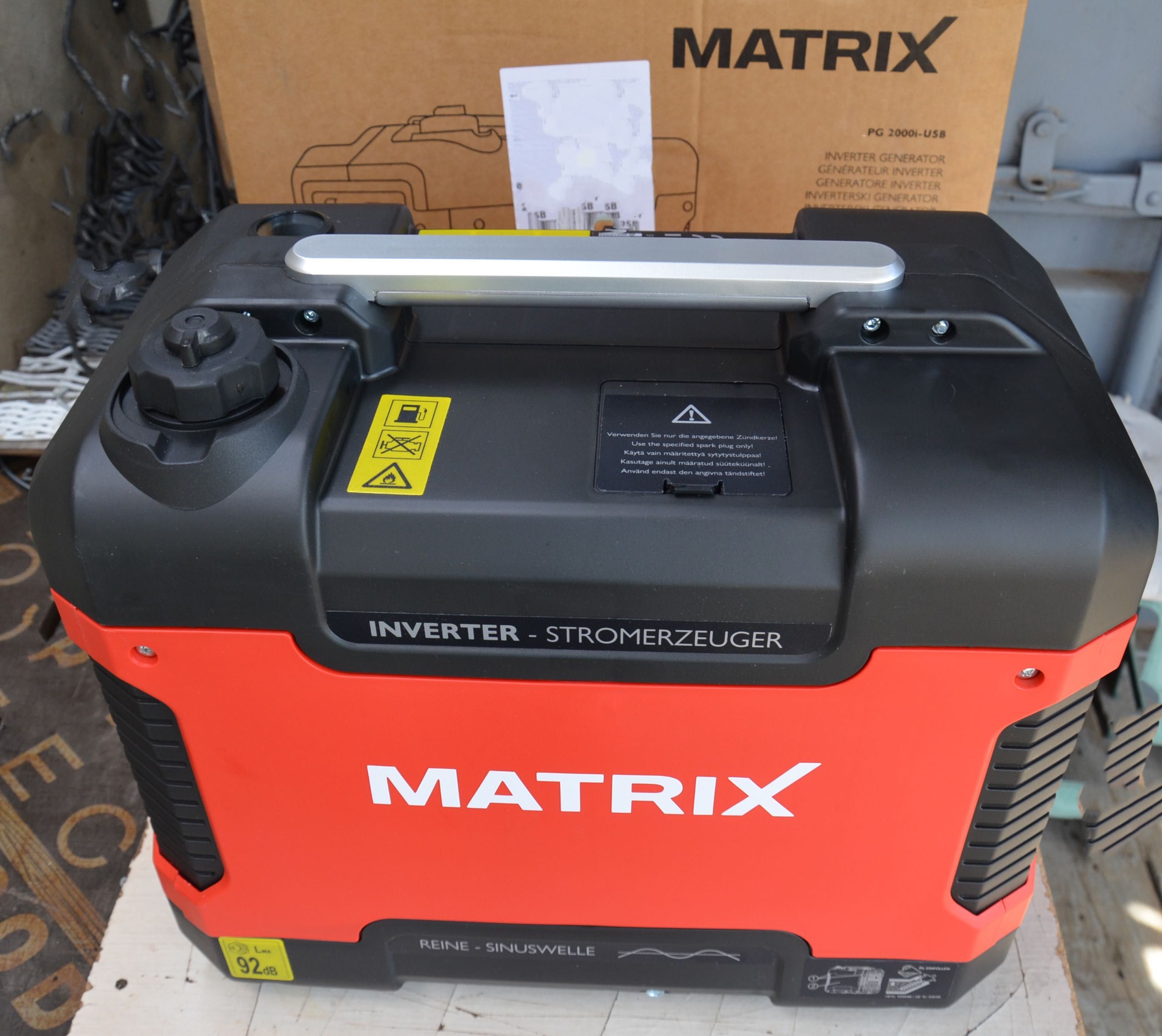 Генератор инверторный, Matrix PG 2000i - USB 2 кВт Германия, новый