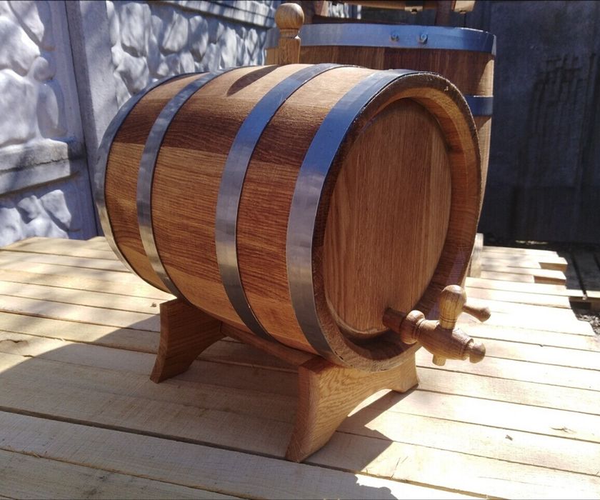 Бочка від 3л і вище, натуральна, екологічна дубова