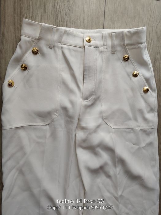 Zara spodnie z wysokim stanem S