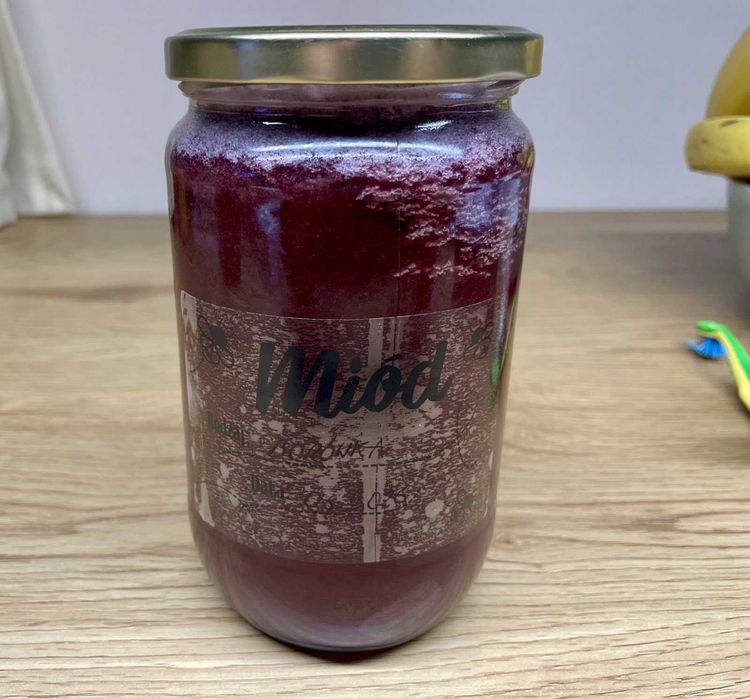 NATURALNY Miód SUPER CENA - Borówka 950g Duży Słoik