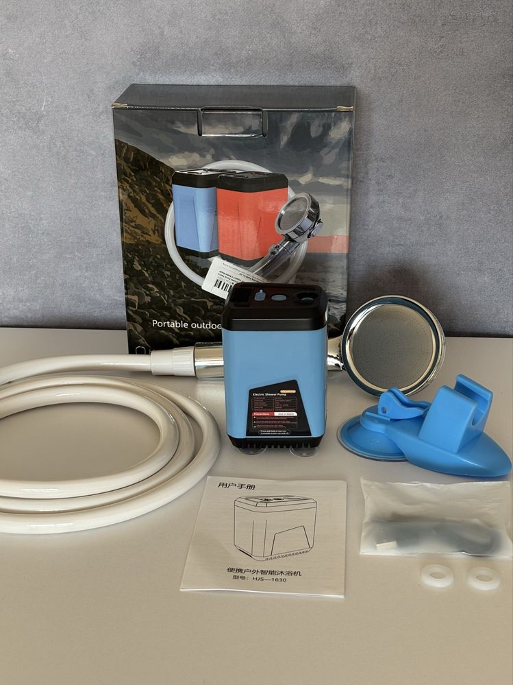 Душ для кемпінгу портативний з акумулятором 3600 mah