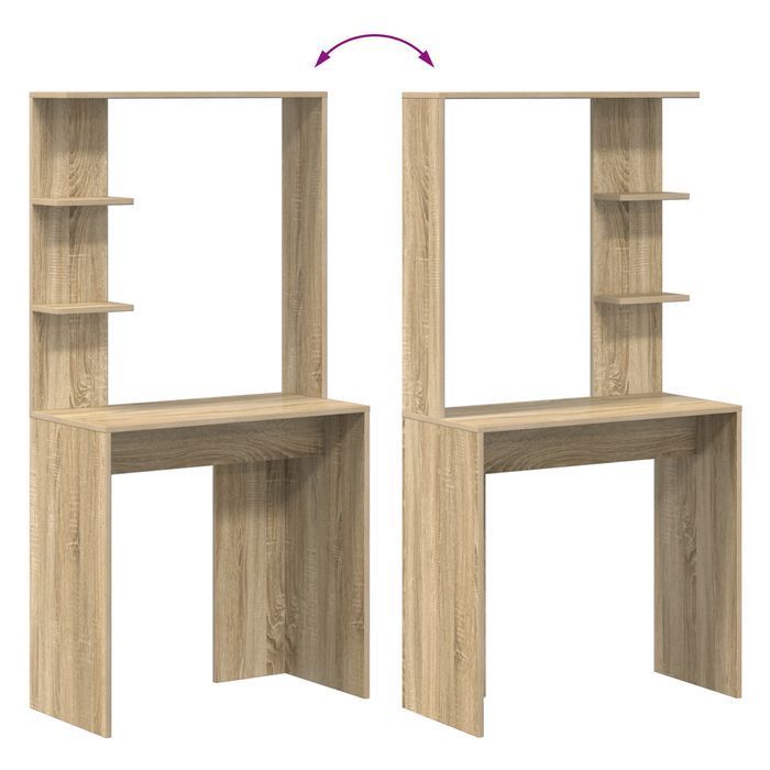 Biurko komputerowe dąb Sonoma - minimalistyczne, funkcjonalne