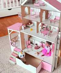 Великим і маленьким лялькам Ляльковий будиночок + іграшкові предмети