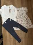 Zestaw newbie sukienka legginsy i bluzka 98/104