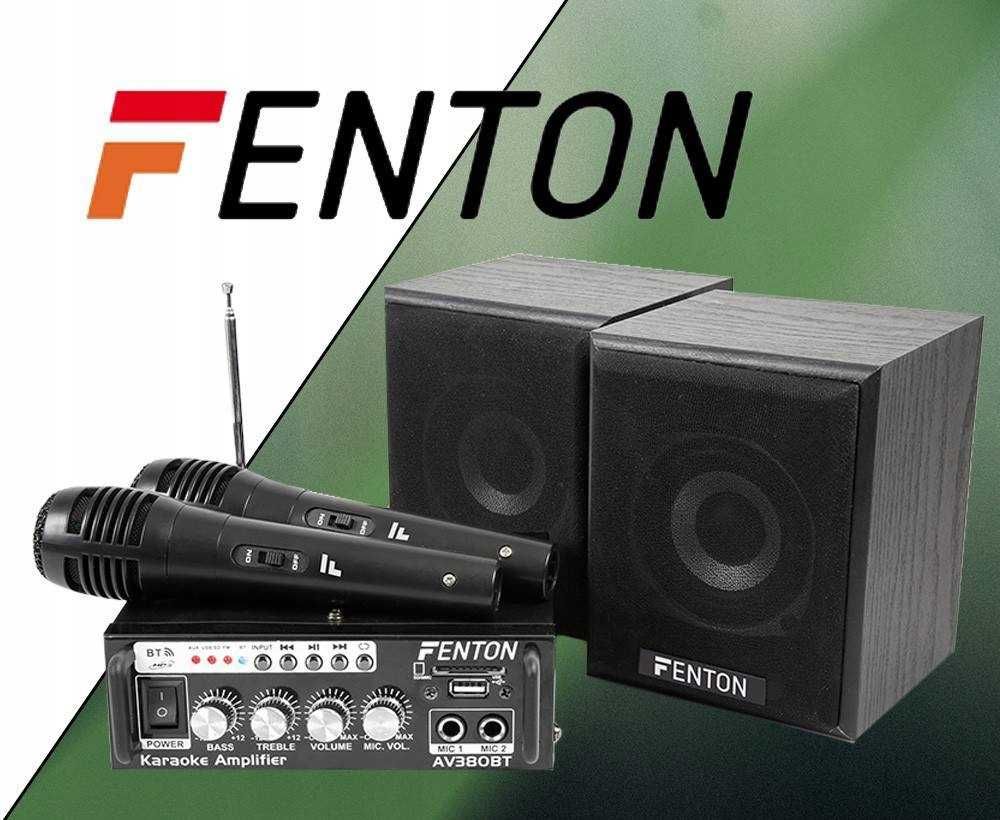 Zestaw do karaoke Wzmacniacz Fenton AV380BT 80W 2x MIKROFON 2x KOLUMNA