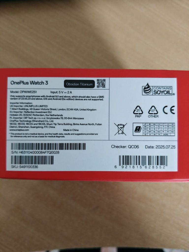 Смарт годинник Oneplus Watch 3
