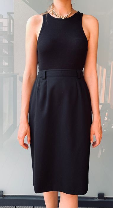 Betty Barclay базова чорна спідниця олівець з вовни юбка карандаш миди