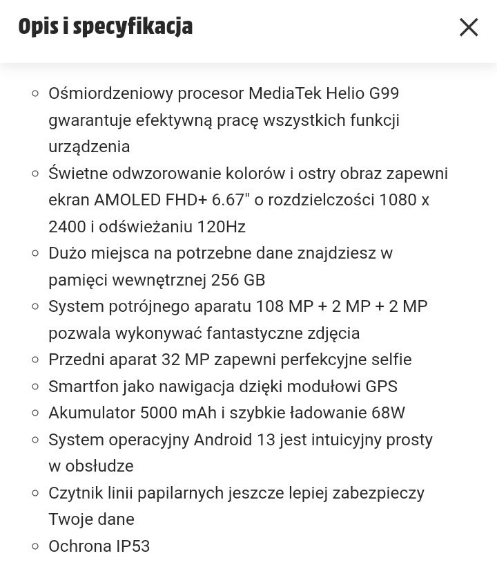 Smartfon INFINIX Note 30Pro 16/256GB Czarny* NOWY*z gwarancją ZAMIENIĘ