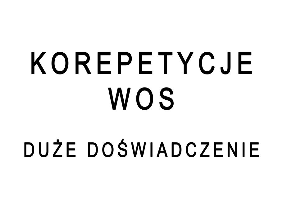 Korepetycje WOS online - duże doświadczenie