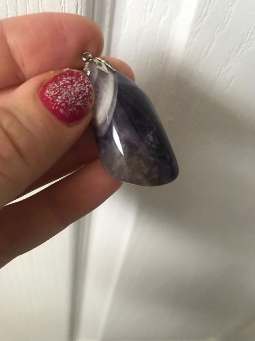 Zawieszka wisiorek ametyst kamien szlachetny