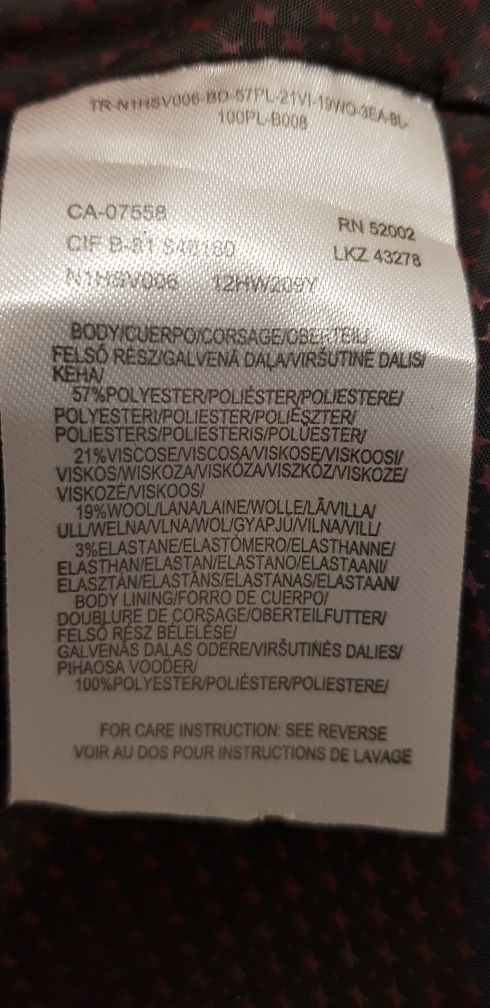 Mexx Amsterdam Marynarka, szara, z wełną