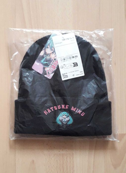 Nowa czarna czapka Miku Hatsune C&A