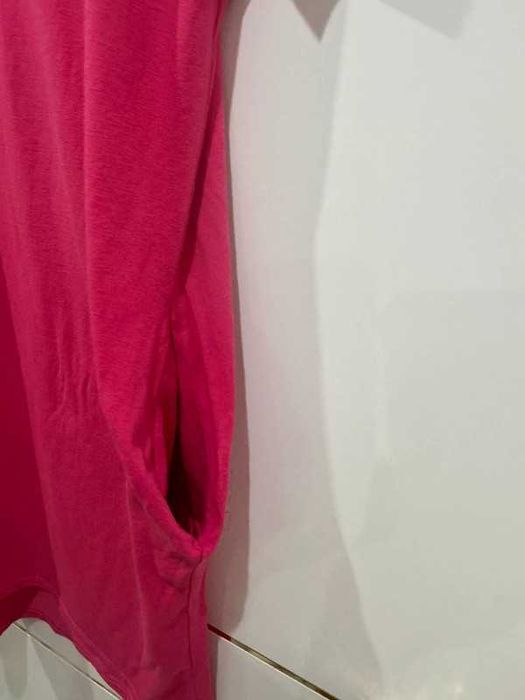 Sukienka bawełniana sportowa z kieszeniami fuksja La Manuel Uni M-L