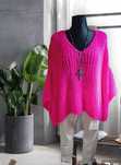 Asymetryczny sweter oversize siatka
