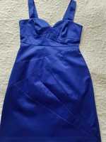 Kobaltowa sukienka na wesele H&M 36