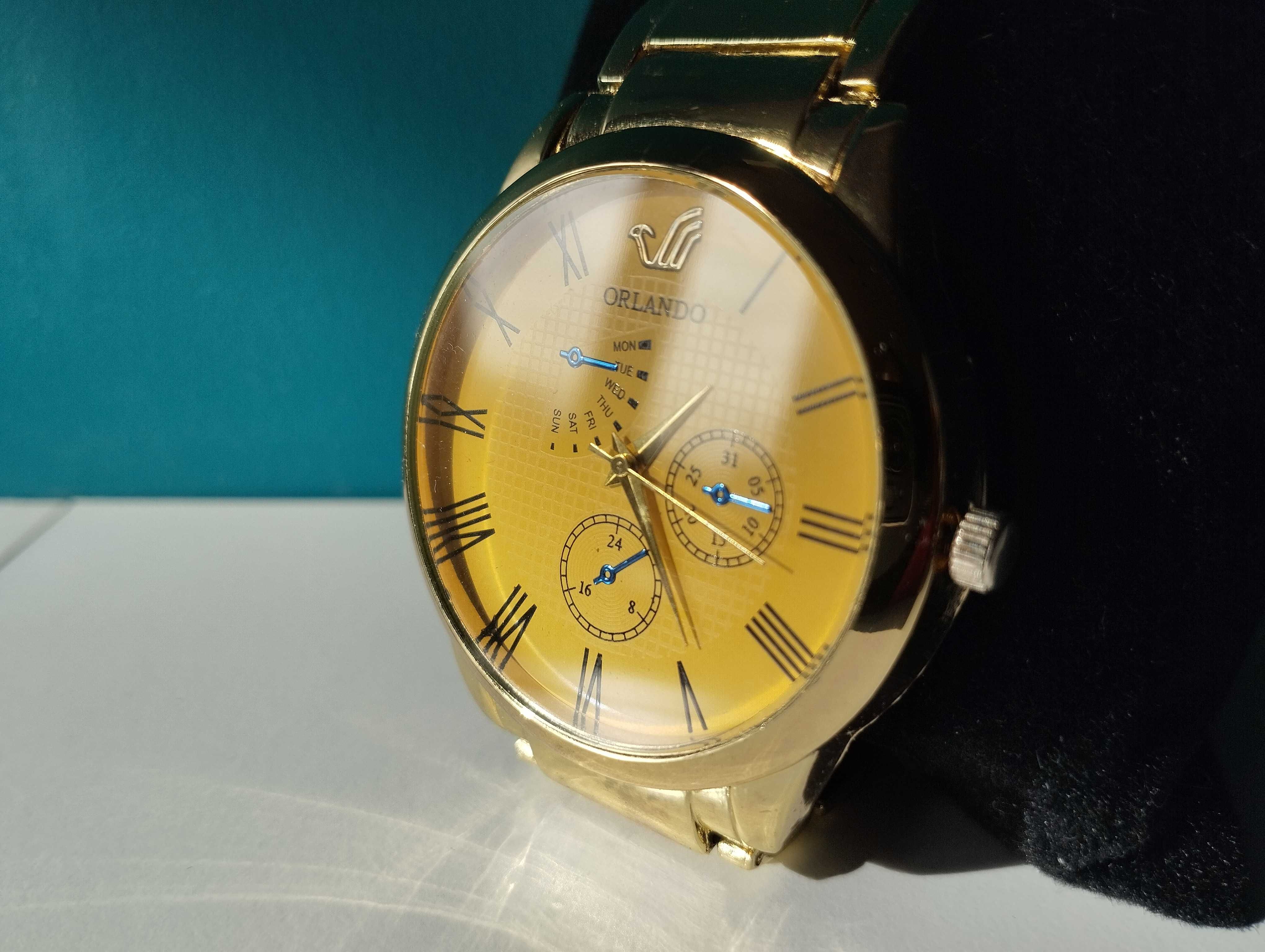 Zegarek męski Orlando w kolorze złotym + bransoletka