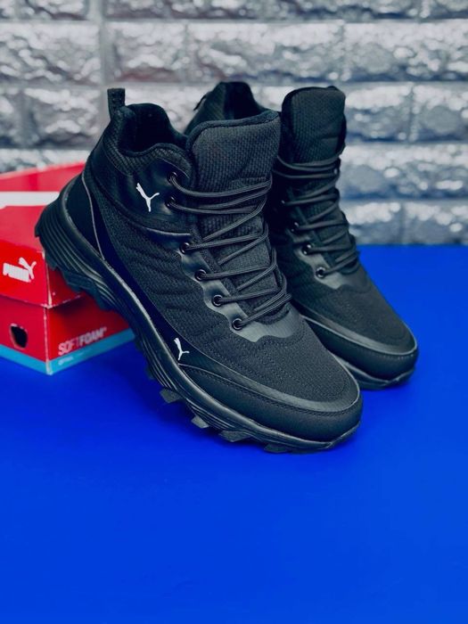 Зимние кроссовки Puma/ чоловічі теплі кросівки Пума / кожаные кросовки