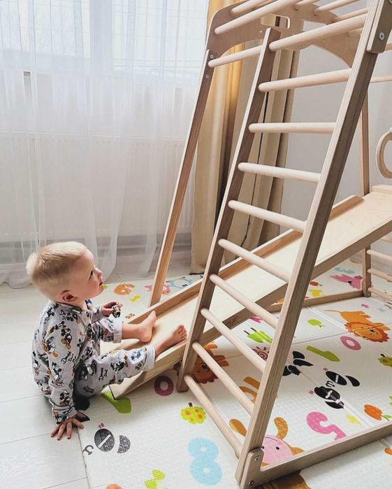 Шведська стінка Спортивний комплекс Сітка Гірка Канат Кільця Гойдалка