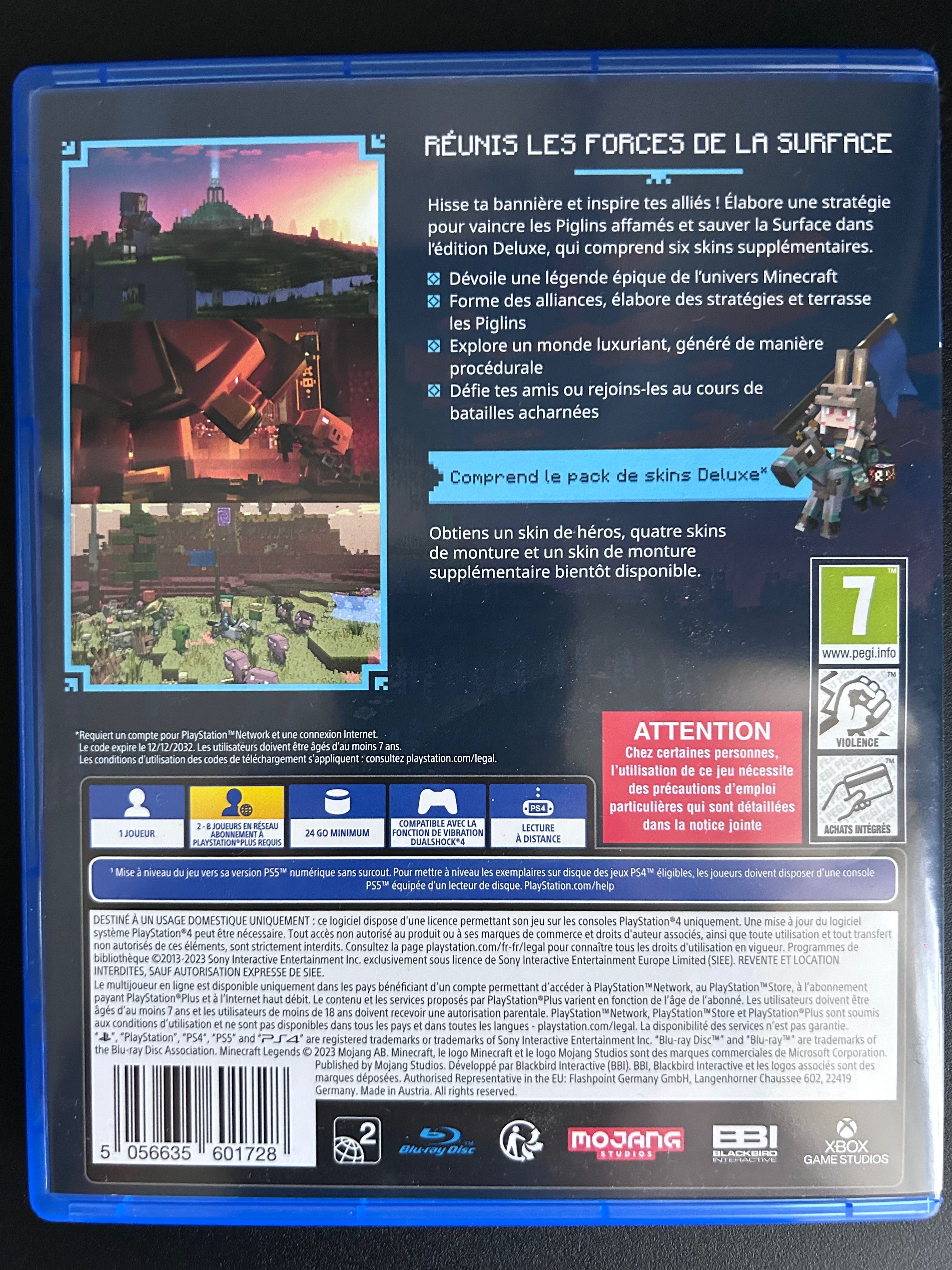 Диск Minecraft Legends PS4 deluxe edition