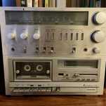 Wieża stereo Toshiba radio wifi vintage retro kasety 2 kolumny Thomson