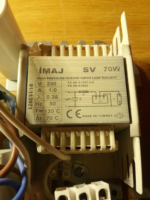 Лампа натриевая 70W OSRAM+дроссель(балласт)в сборе