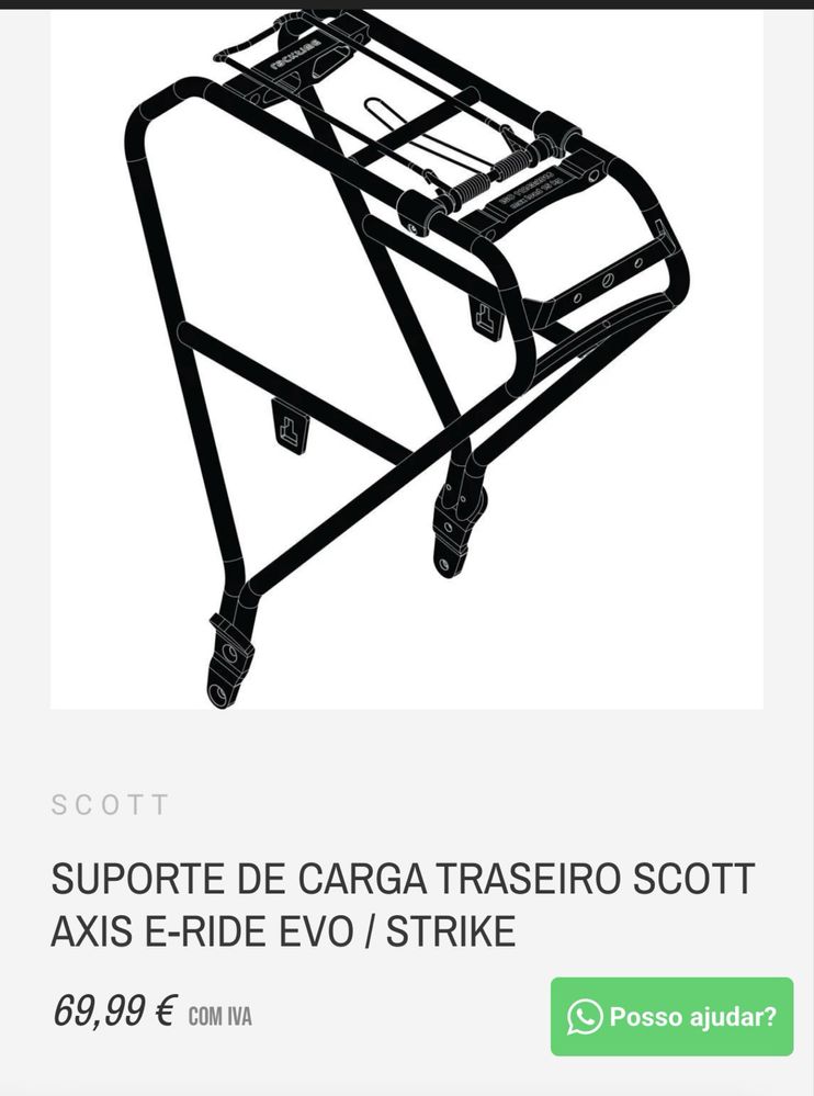 Suporte carga traseiro SCOTT