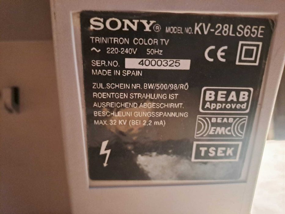 Televisão a funcionar