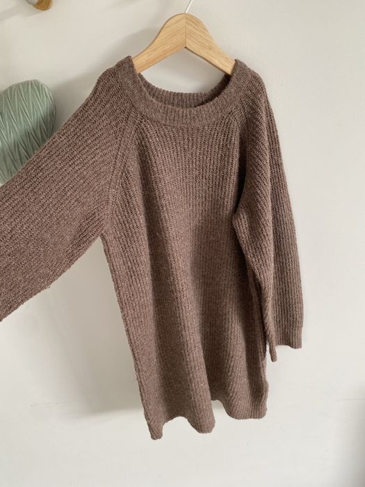 Sukienka sweterkowa name it brązowa melanżowa 122 jak newbie