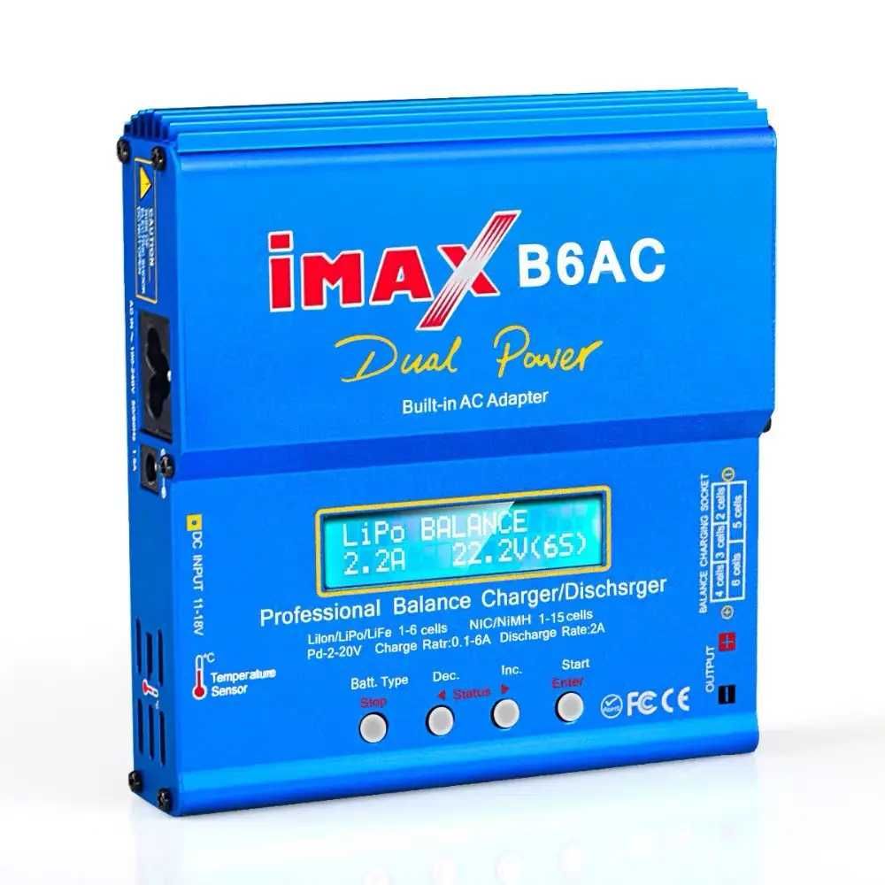 Зарядное устройство IMAX B6AC универсальное с балансиром, 80W 6A