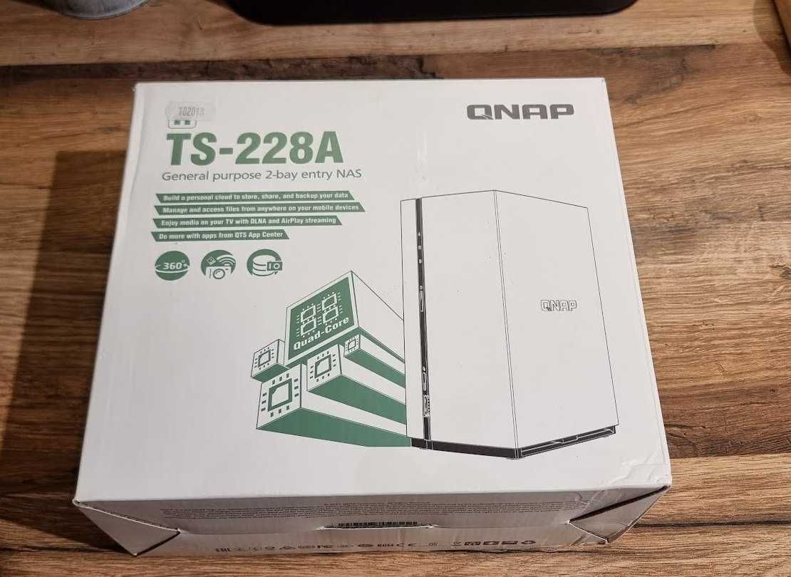 QNAP TS-228A, 4TB HDD, 4 rdzenie, 1Gb DDR4, 2 zatoki.