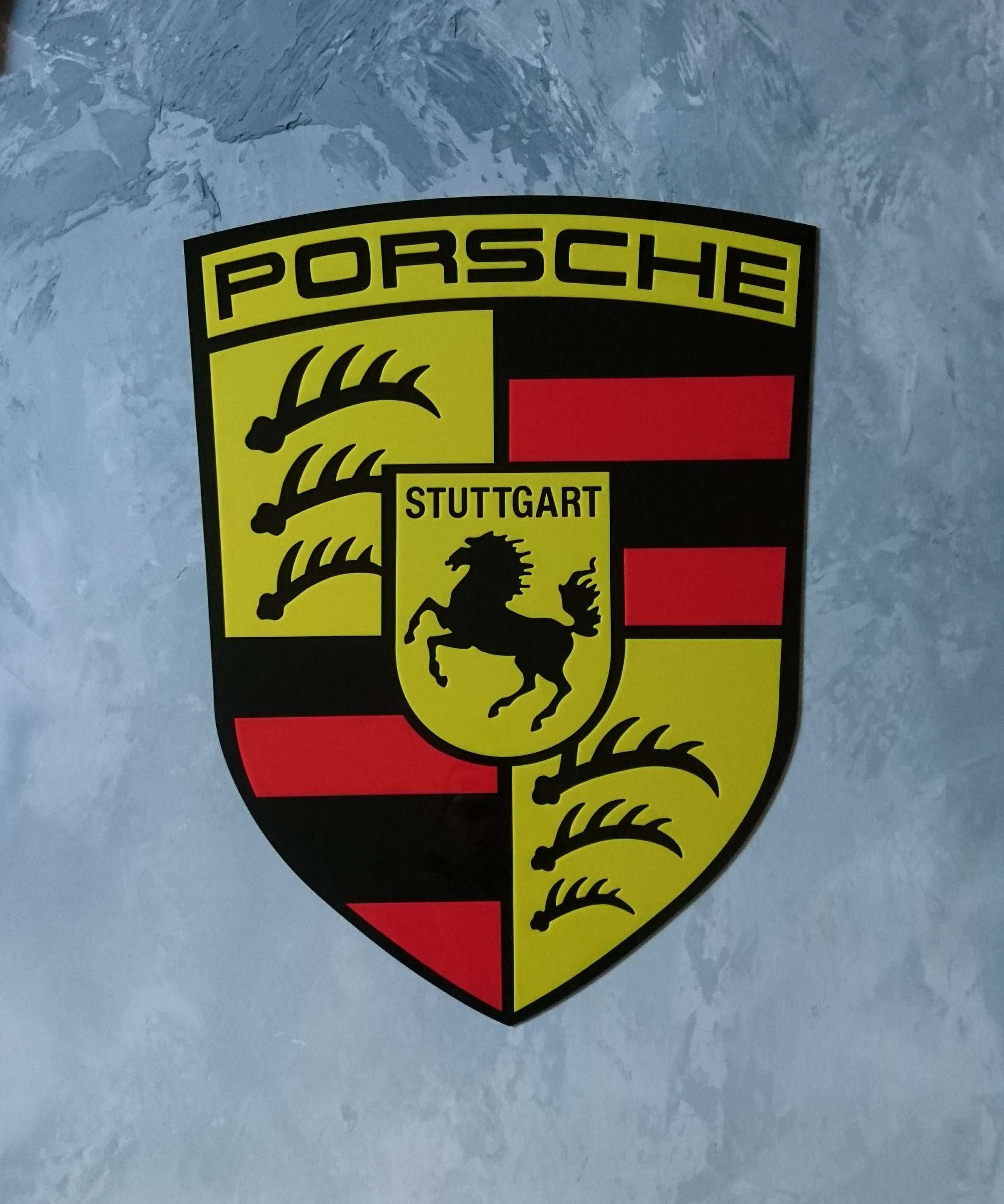 Logo szyld emblemat Porsche do garażu pokoju na ścianę prezent