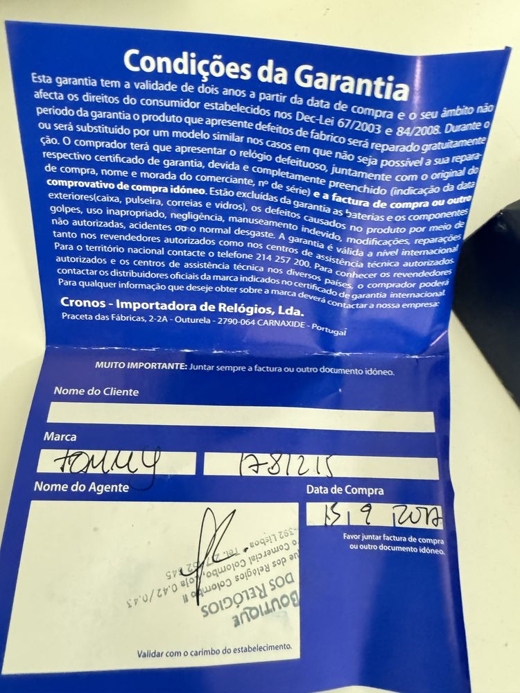 Relógio prateado da Tommy