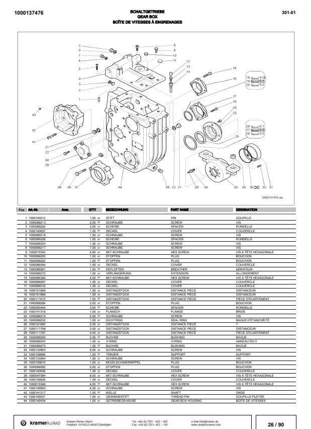 Katalog części Ładowarka kołowa Kramer 421 [301-01]