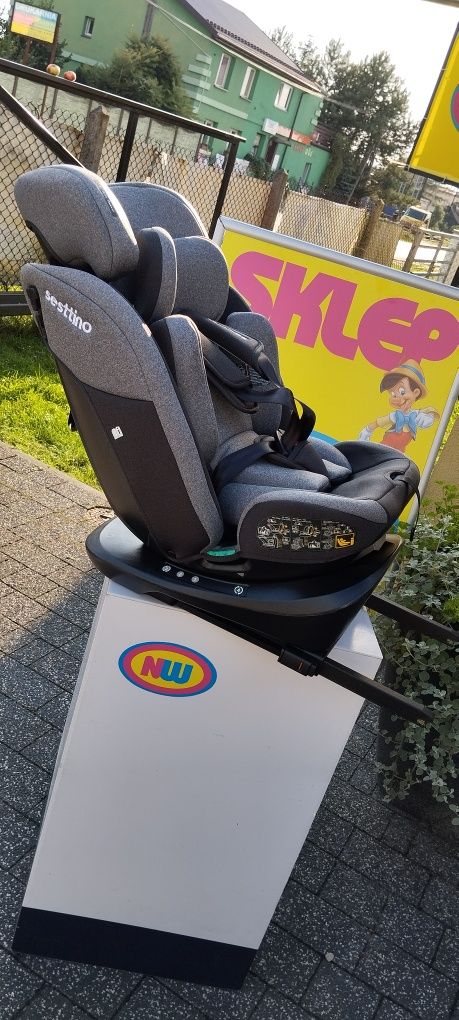Nowy obrotowy fotelik samochodowy ISOFIX do 150 cm