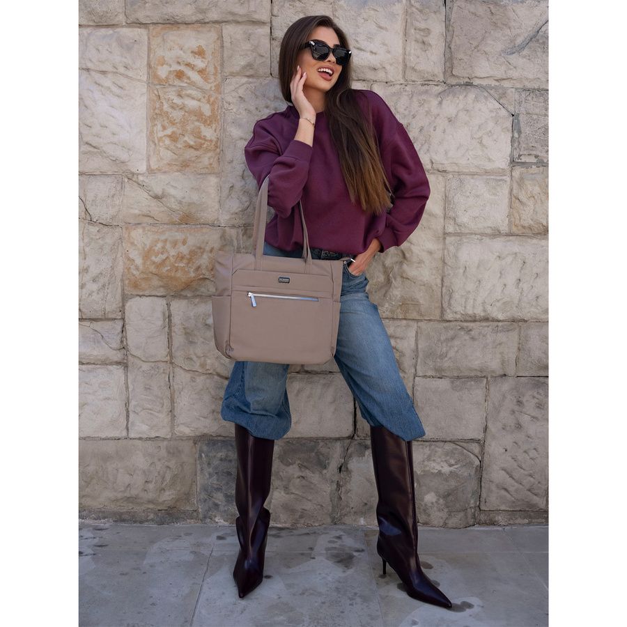 duża torebka shopper na ramię w eleganckim kolorze - peterson
