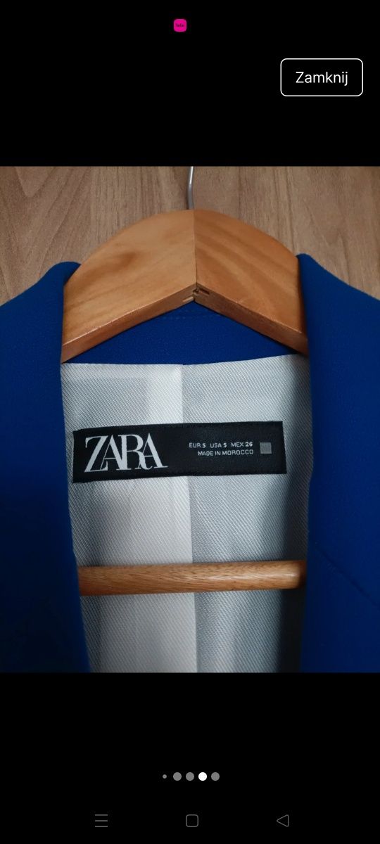 Chabrowa marynarka żakiet damski Zara S 36
